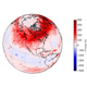 Percentage change in the amount of moderate air turbulence by 2050-2080 at cruising altitude in the fall. Image